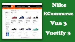 Vuejs 3 - Vuetify 3, How to create an Nike Shoes Shop - Ecommerce website ui design using vuejs