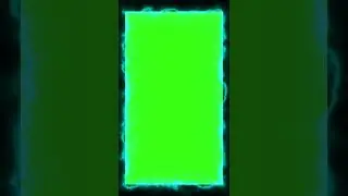 Neon Lights Frame | Glow Border | Template | GREEN SCREEN | FULL SCREEN Abstract Rectangle 100% Free