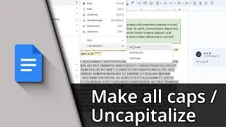 Google Docs all caps | How to uncapitalize text in Google Docs ✅ Tutorial