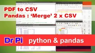 Python, Pandas, extracting text from PDF and MERGE 2 CSV files