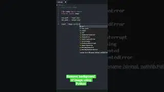 Easiest way to remove background of images using Python #shorts