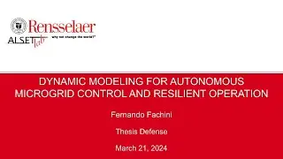 Dyanmic Modeling for Autonomous Microgrid Control and Resilient Operation