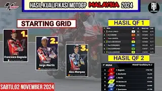 Hasil Kualifikasi Motogp Hari ini~Hasil Kualifikasi Gp Malaysia 2024~Starting Grid Motogp Malaysia