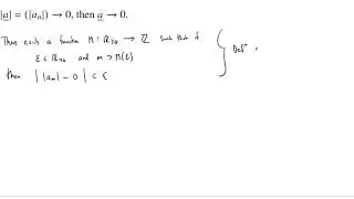 Proof that a Sequence Converges to 0 if the Absolute Value Sequence Converges to 0