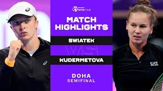 Iga Swiatek vs. Veronika Kudermetova | 2023 Doha Semifinal | WTA Match Highlights