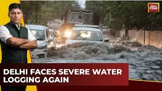 Rain Pounds Delhi-NCR, Red Alert, Massive Jams After Waterlogging | Delhi Breaking News