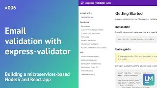 Email validation with express-validator: Building a microservices-based NodeJS and React app #006