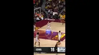 Brock Harding Hits His Man on the Roll vs. Minnesota | Iowa Basketball