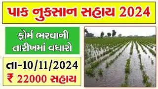 Pak Nuksan Sahay Gujarat 2024 | પાક નુકસાન સહાય 2024