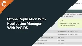 Ozone Replication with Replication Manager with PvC DS