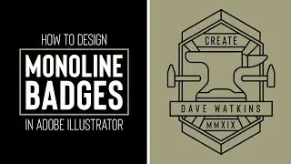 Monoline Badge - Adobe Illustrator Graphic Design Tutorial