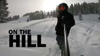 Riding under Chair 11 on a powder day at Vail — On the Hill Dec  8, 2023