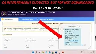 Exam Form Payment Failed but money deducted. What to do? CA Inter exam form payment error |#examform