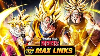 THEY MIGHT BE #1!!! LEVEL 10 LINKS 100% DOKKANFEST LR SSJ GOKU, GOHAN & TRUNKS! (DBZ: Dokkan Battle)