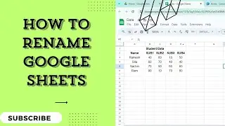 How To Rename Google Sheets
