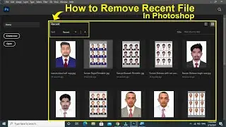 How to Remove Recent File in Adobe Photoshop !  Photoshop Short Tutorial