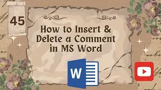 How to Add and Remove Comments in Word | Insert Comments in Word Document | #microsoftwordcourse