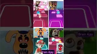 Talking Tom vs Paw Patrol Exe vs Sheriff Labrador Exe vs Jungle Beat X Coffin Dance Tiles Hop 313