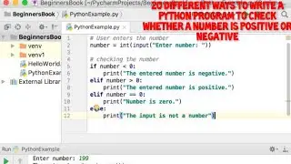 Mastering Python: 20 Ways to Check Whether a Number is Positive or Negative