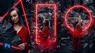 Dark Moody Glowing Neon Photo Effect in Photoshop