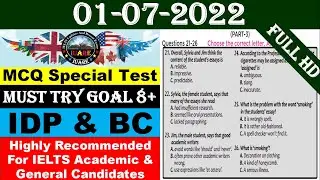 MCQ Special IELTS Exam Listening Test With Answers | IELTS Listening Test 2022 | 01-07-2022