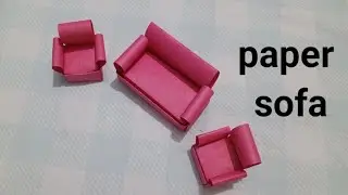 Diy mini paper sofa#How to make a paper sofa#diy mini paper sofa set #paper crafts.