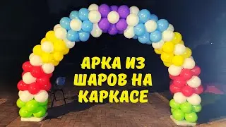 Арка из воздушных шаров на каркасе