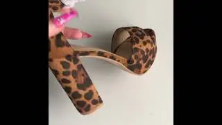 Леопардовые босоножки