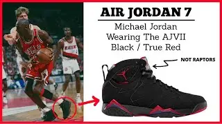 Michael Jordan Wearing The Air Jordan 7 | Black Red (Full Highlights)