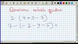 Qavslarni ochish. Matematika 6-sinf. 36-dars