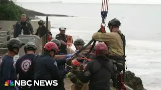 Dramatic rescue after man trapped inside a California cliff for days