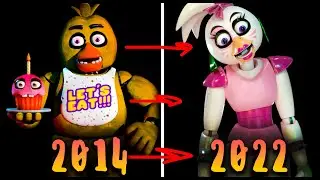 КАК МЕНЯЛИСЬ АНИМАТРОНИКИ ФНАФ! FNAF 1 2 3 4 5 6 7 8 AR 9 - ANIMATRONICS EVOLUTION (2014-2022)