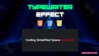 Typewriter Text Animation| HTML, CSS & JavaScript | Hindi