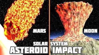 Solar System Asteroid impact craters Size Comparison ☄️🌌