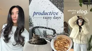 rainy productive days 🌧️🧸 | editing, tidying up, cooking & shopping