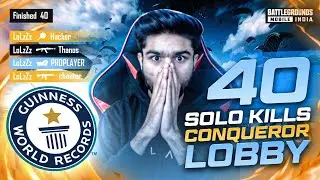 40 SOLO KILLS IN CONQUEROR LOBBY | GODL LoLzZz | BGMI HIGHLIGHT