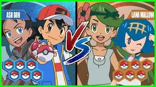 Pokemon Battle Pedia: Ash and Goh Vs Lana and Mallow