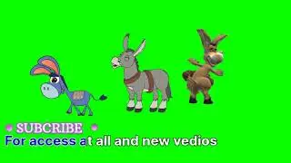 Green screen cartoon | Animated vedio | donkey |seen|object|@muazim305