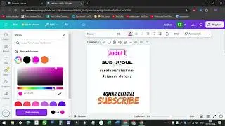 Cara Memasukkan  Text atau Tulisan  Pada Canva