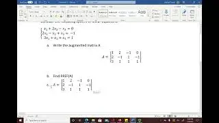 Tutorial: Type Systems of Linear Equations in Microsoft Word