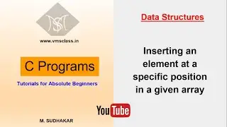 Inserting an element at a specific location in a given array