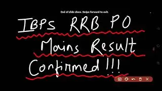 ibps rrb po mains result confirm date #ibpsrebpimainsresult #ibpsrrbpomains