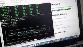 Late night coding | sudo npm i -g npm | couponjs