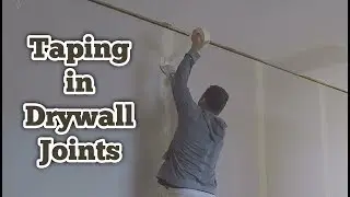 Drywall Setting Taping in Vertical Joints on Wall