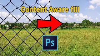 Remove Fence with 3 Simple Steps in Photoshop CC | Content Aware Fill | BAstudio