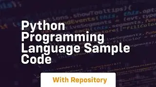 python programming language sample code