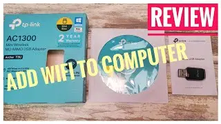 HOW TO SETUP & Install WiFi to Desktop or Laptop Computer TP LINK AC1300 USB ADAPTER   UNBOXING