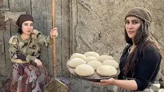 Using a village oven to cook kebab rolls and bread!