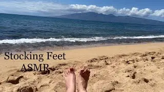 ASMR - Maui Beach Ocean Waves and Feet in the Sand