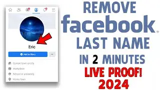 How To Remove Last Name On Facebook 2024 || How To Make Single Name On Facebook 2024